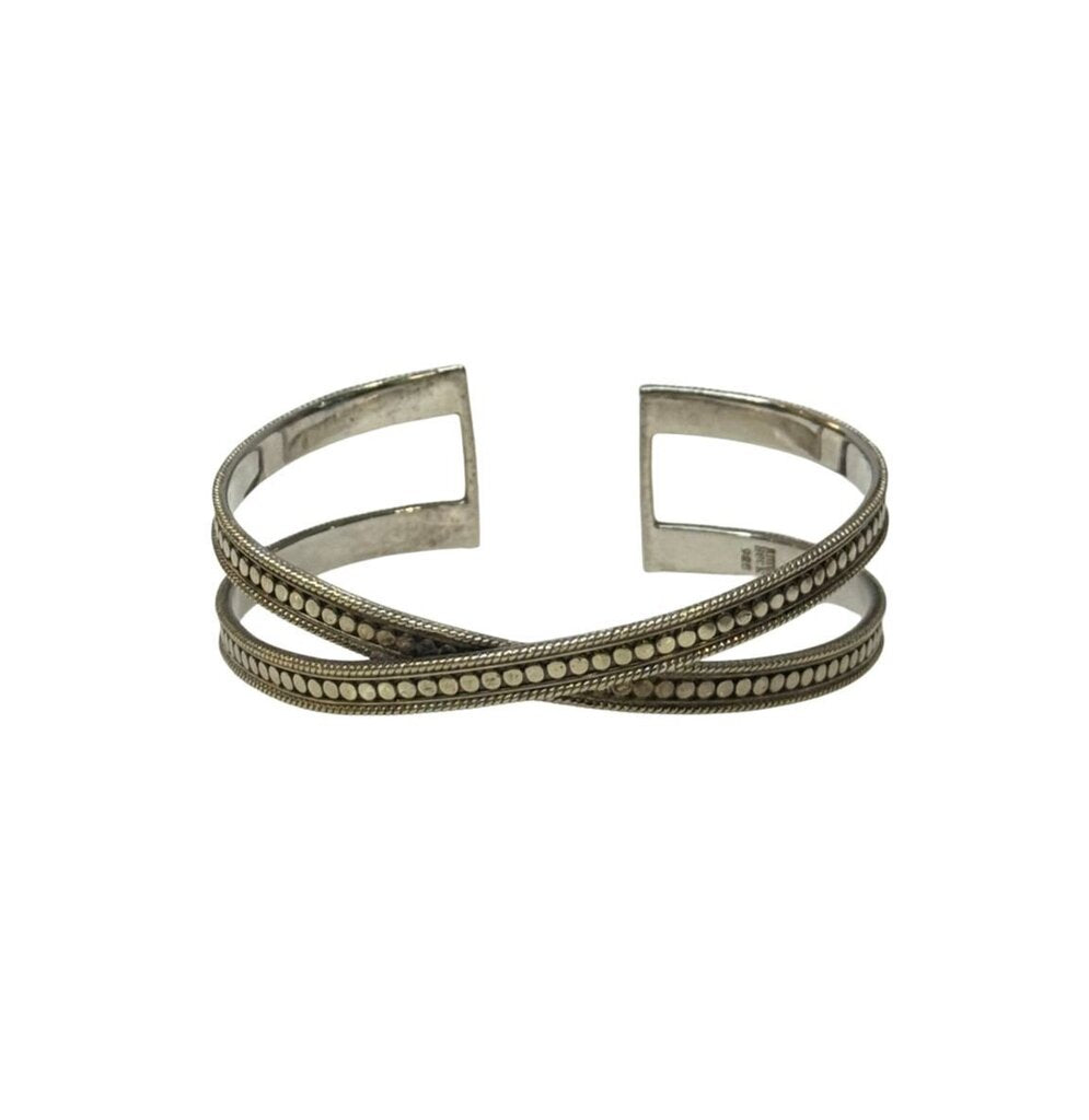 Anna Beck Silver Double Band Cuff Bracelet