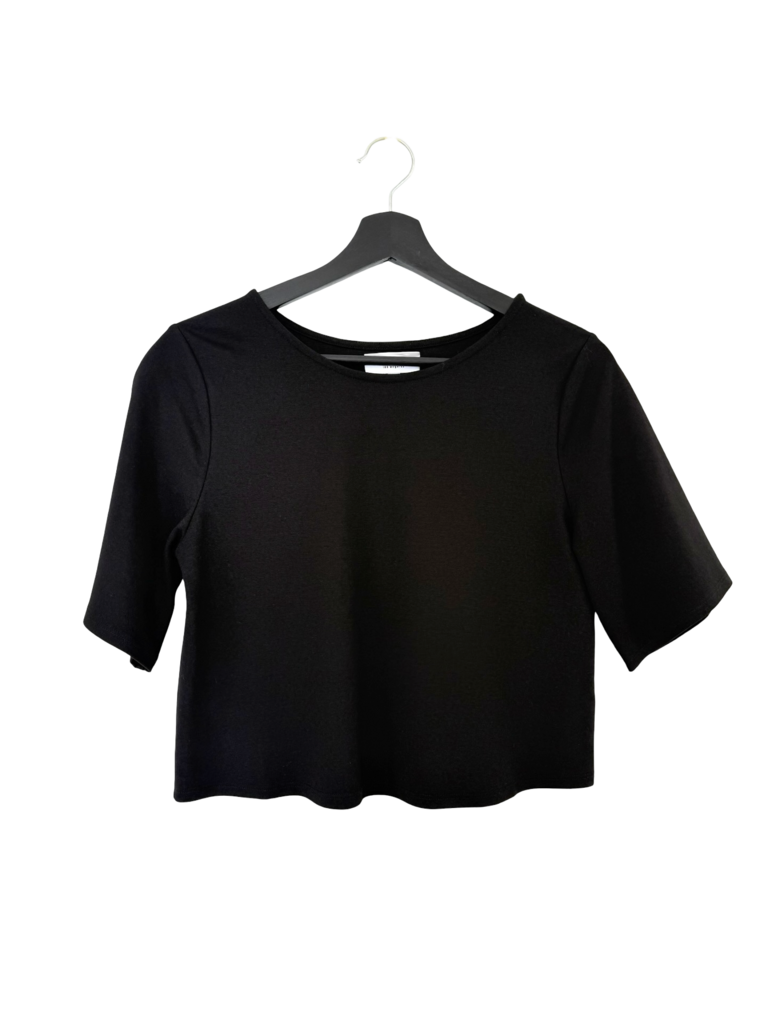 Ripley Radar Black Short Sleeve Crop Top