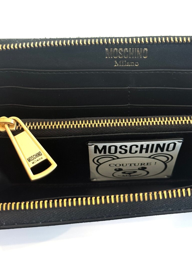 Moschino Black Bear Print Wallet