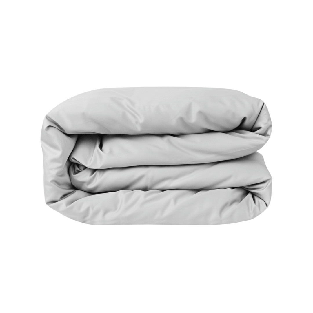 Sateen_Duvet_Cover_in_Light_Grey_Skylark_Owl - PreLoved & Luxe