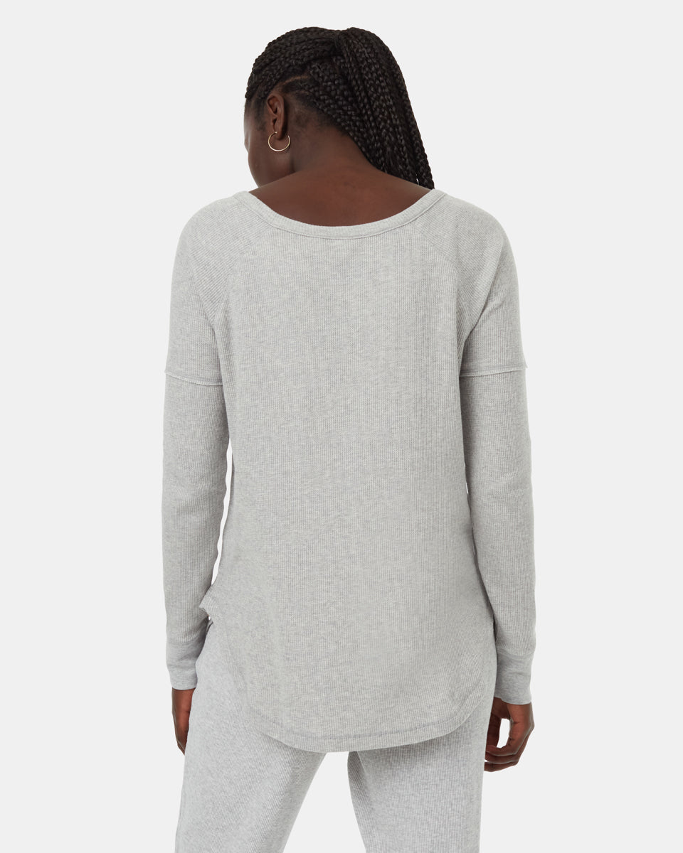 TCW5559-Grey-Women_sWaffleKnitLongsleeveTop_2 - PreLoved & Luxe