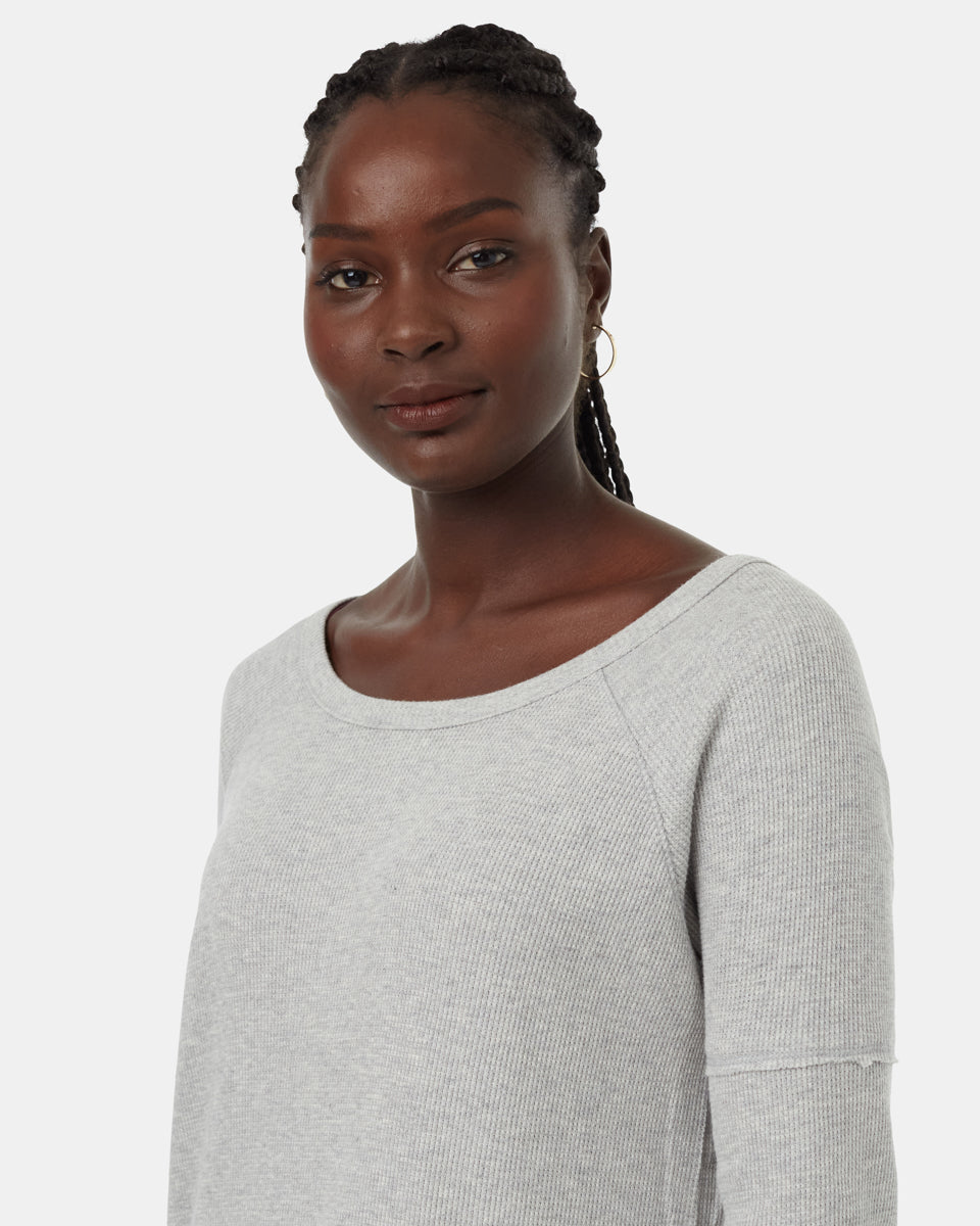 TCW5559-Grey-Women_sWaffleKnitLongsleeveTop_3 - PreLoved & Luxe
