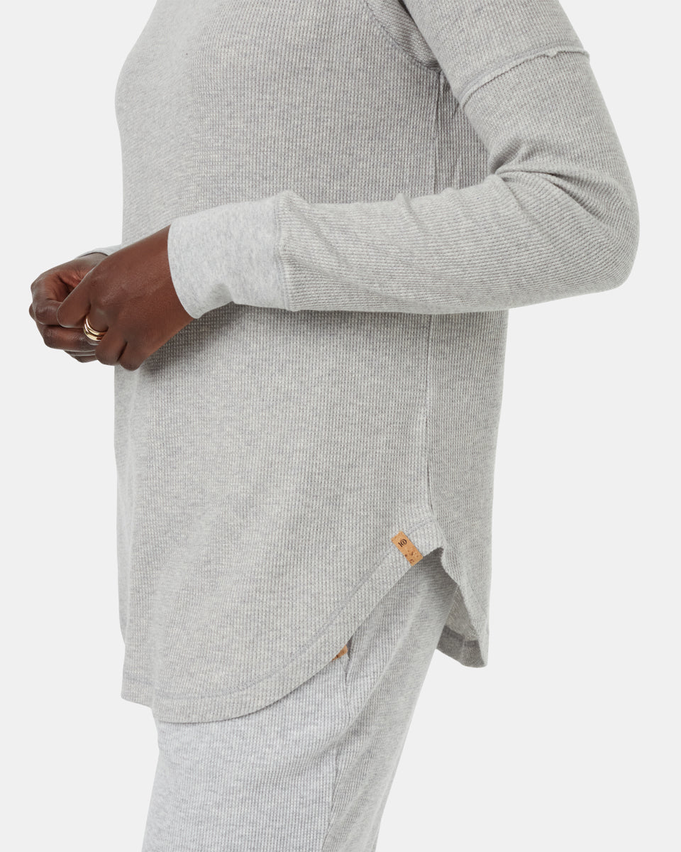 TCW5559-Grey-Women_sWaffleKnitLongsleeveTop_4 - PreLoved & Luxe