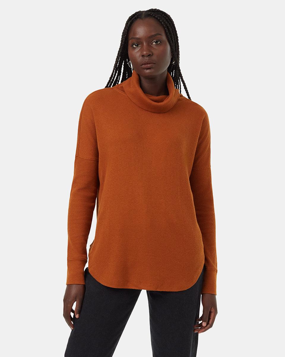 TCW5563-Brown-Women_s-Waffle-Knit-Sweater_4 - PreLoved & Luxe