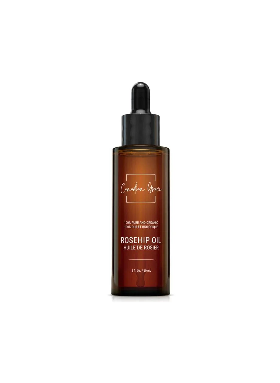 Canadian Grace 100% Organic Rosehip Oil – For Fine Lines, Uneven Tone & Brighter-Looking Skin
