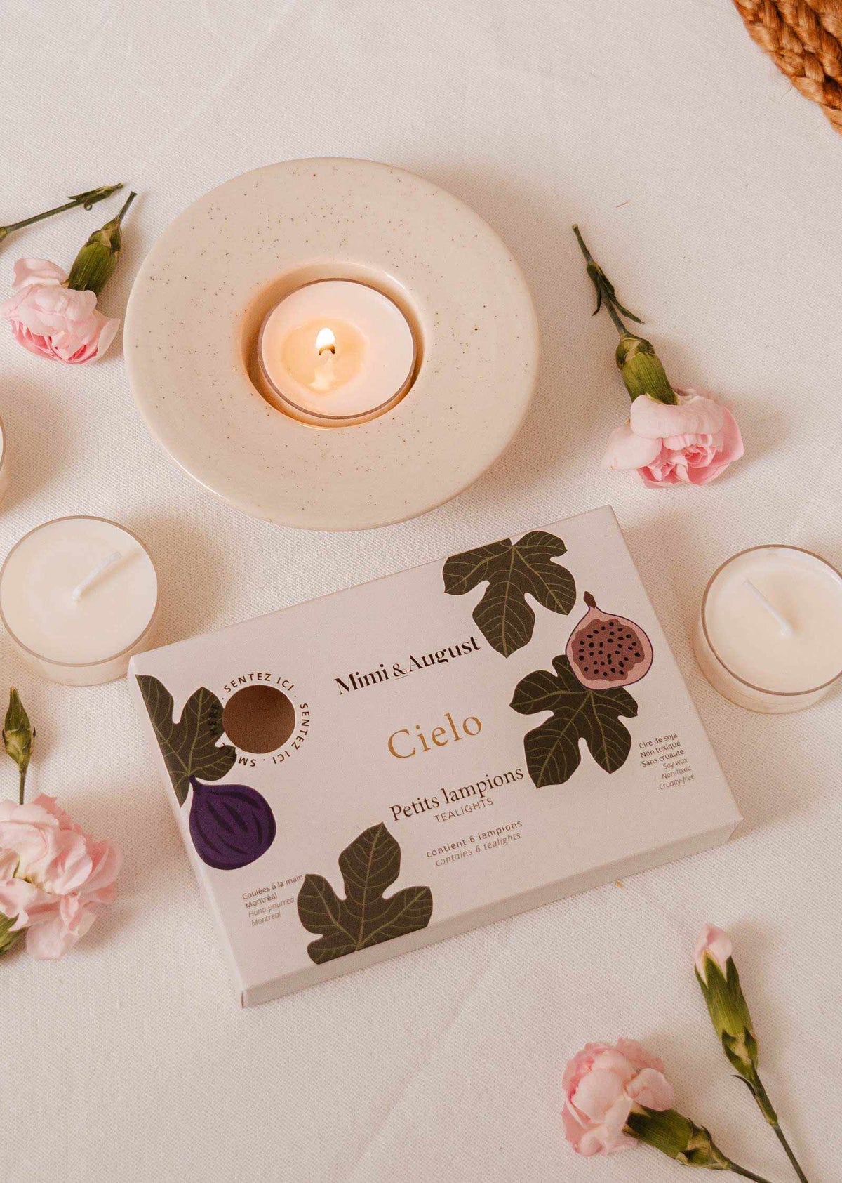 fig-tealight-candles-cielo-soy-candle-set - PreLoved & Luxe