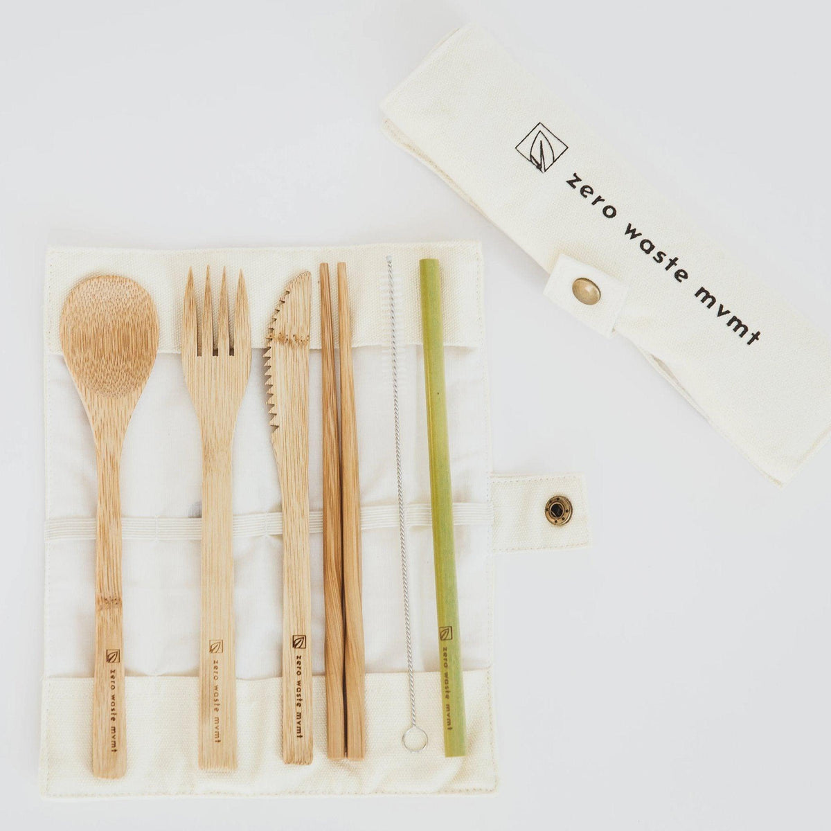 travel-bamboo-utensil-set-with-pouch-bamboo-utensil-zero-waste-mvmt-109020 - PreLoved & Luxe