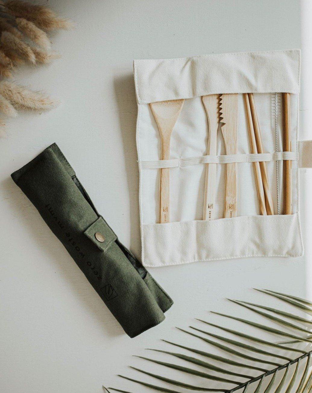 travel-bamboo-utensil-set-with-pouch-bamboo-utensil-zero-waste-mvmt-264428 - PreLoved & Luxe