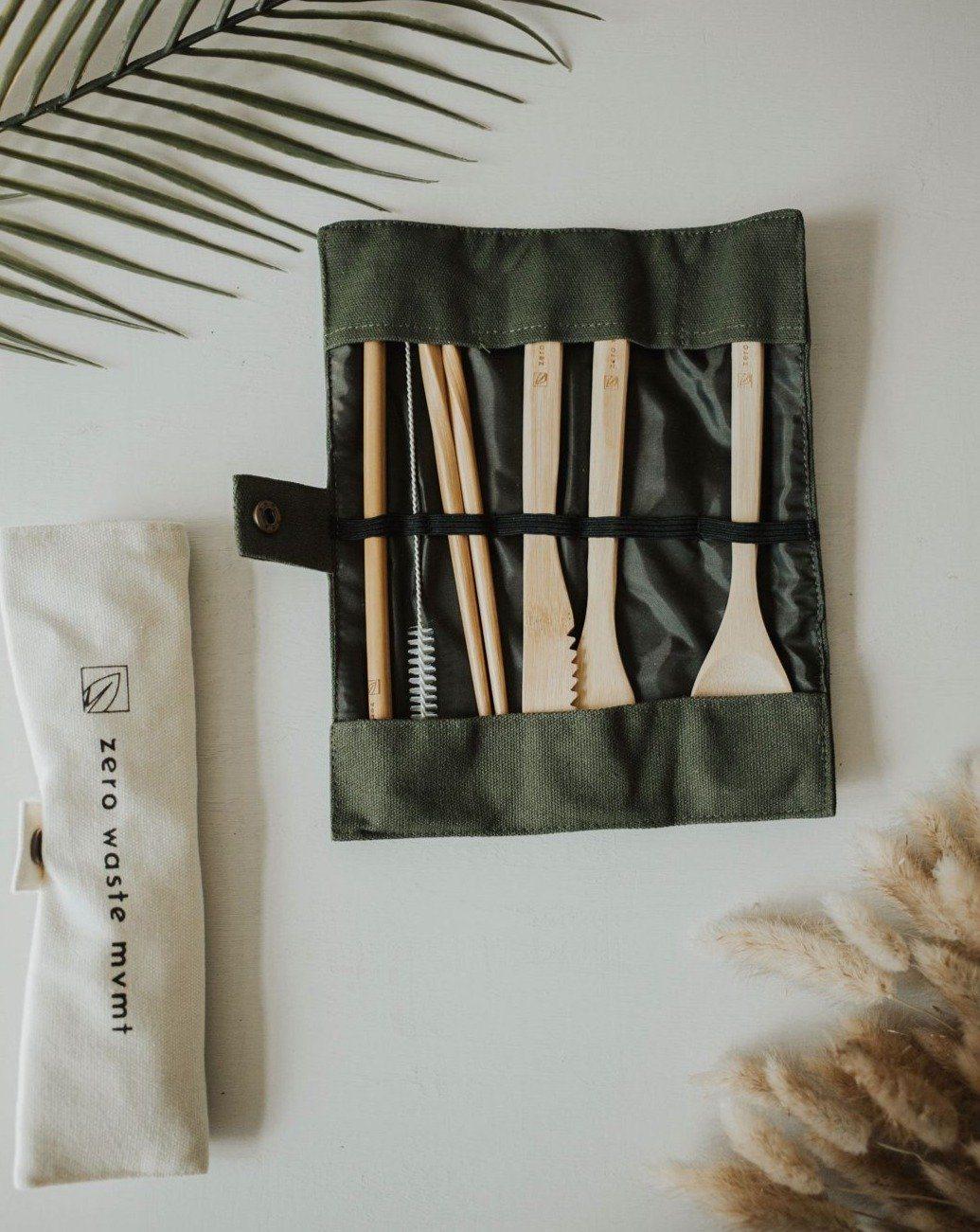 travel-bamboo-utensil-set-with-pouch-bamboo-utensil-zero-waste-mvmt-593798 - PreLoved & Luxe