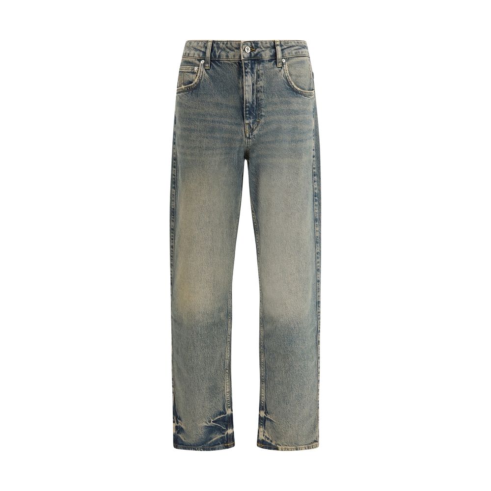Represent R2 Blue Cotton Straight-Leg Jeans