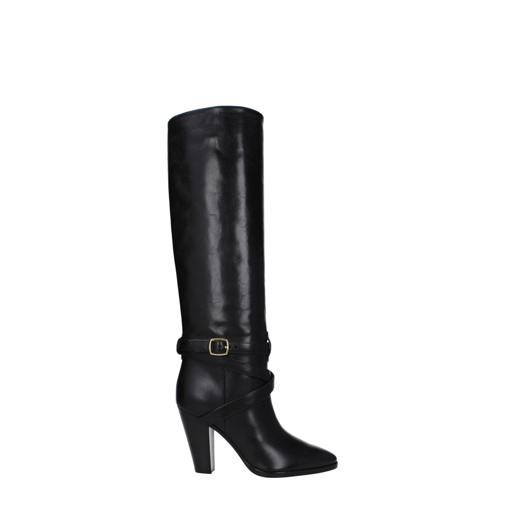 Celine Black Leather High Heel Boots - PreLoved & Luxe