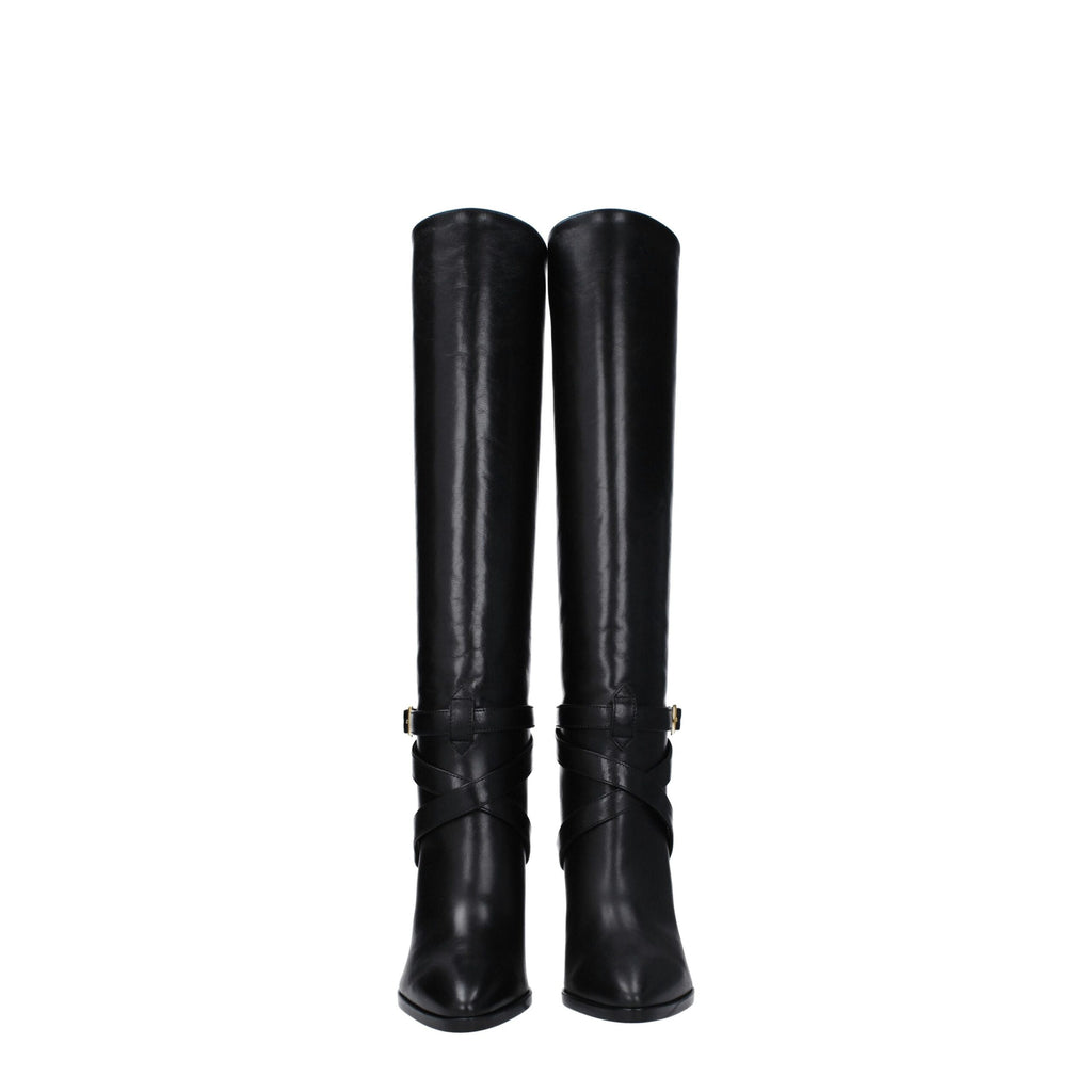 Celine Black Leather High Heel Boots - PreLoved & Luxe