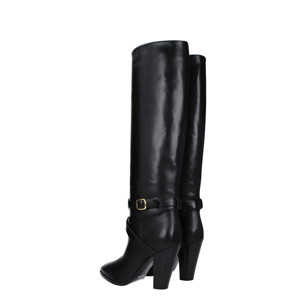 Celine Black Leather High Heel Boots - PreLoved & Luxe