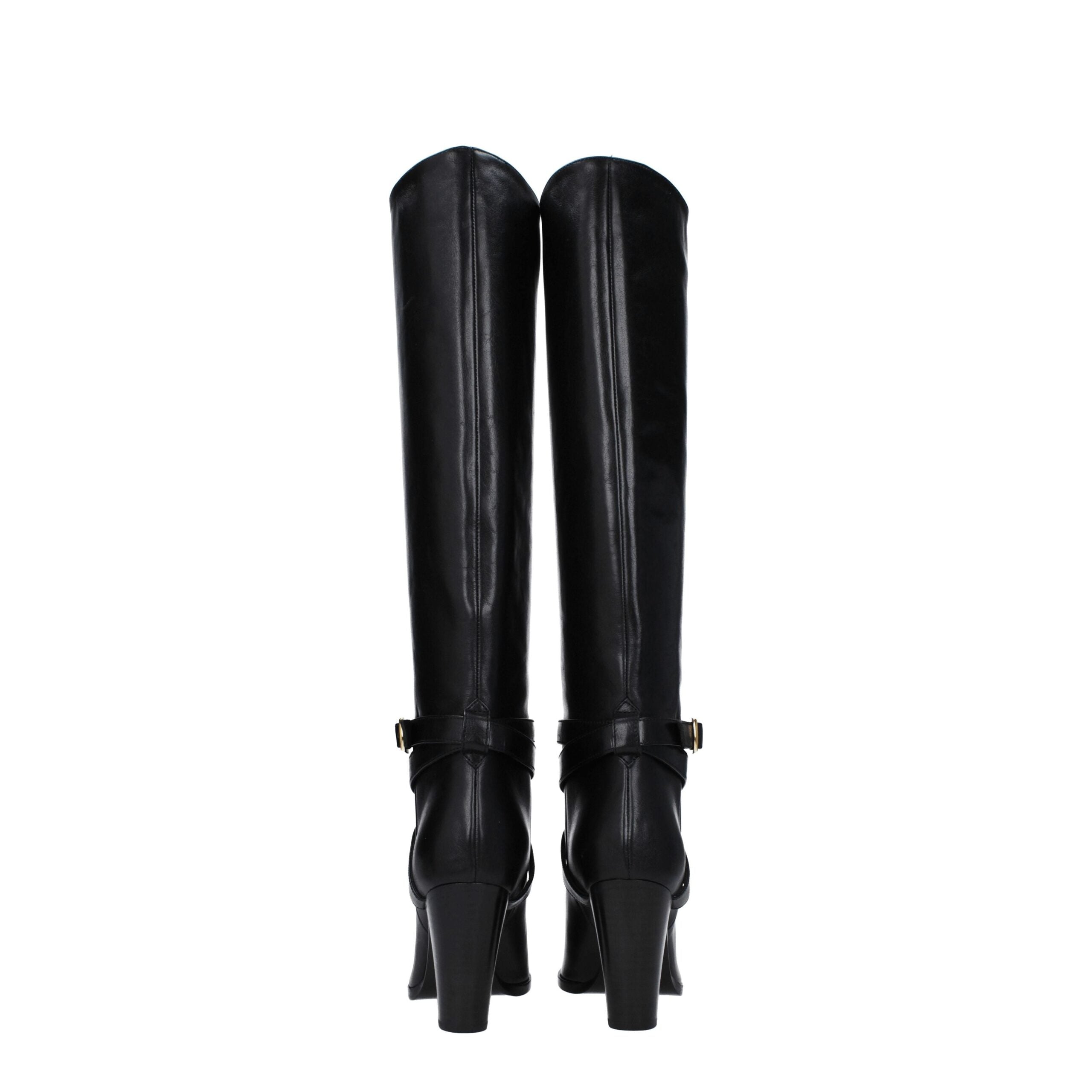 Celine Black Leather High Heel Boots - PreLoved & Luxe