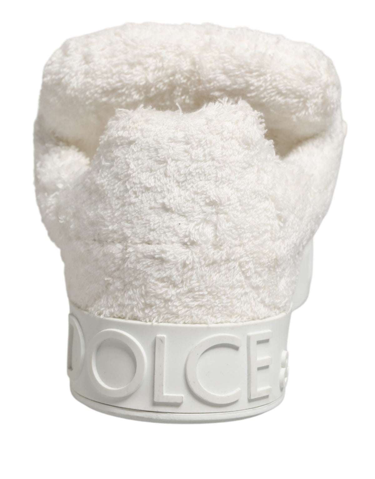 New Dolce & Gabbana White Faux Shearling Low Top Sneakers  Shoes