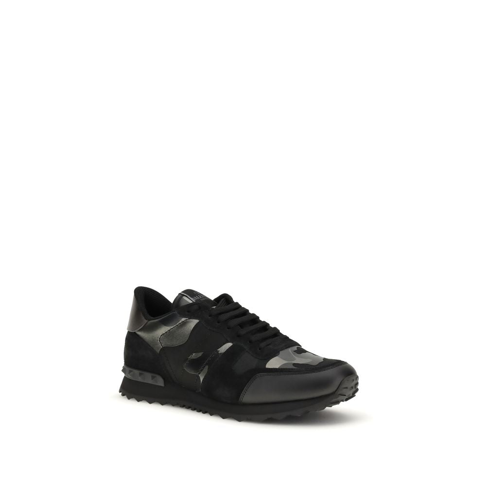 Valentino Garavani Black Leather Athletic Sneakers