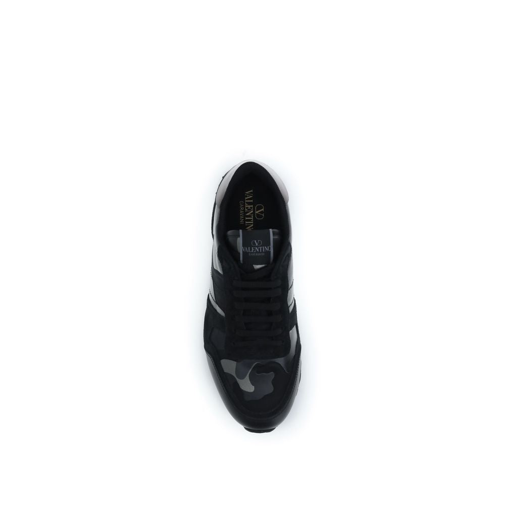 Valentino Garavani Black Leather Athletic Sneakers