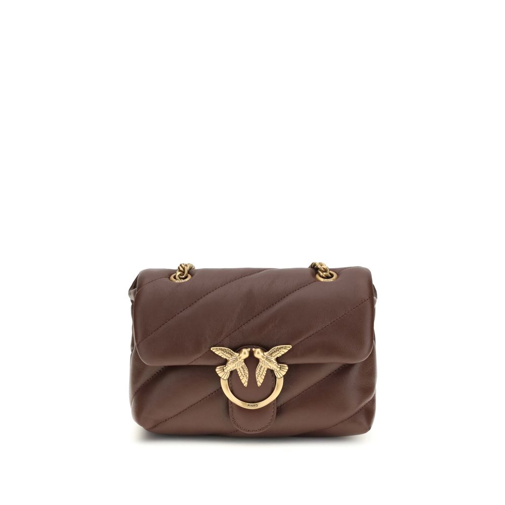 PINKO Brown Leather Shoulder Bag