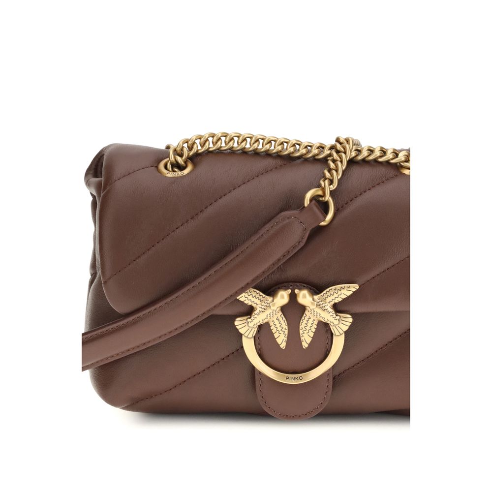 PINKO Brown Leather Shoulder Bag
