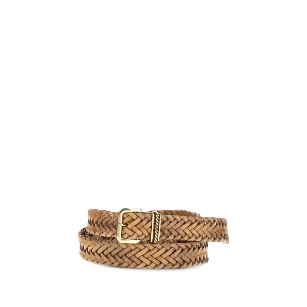 Etro Beige Leather Regular Belt