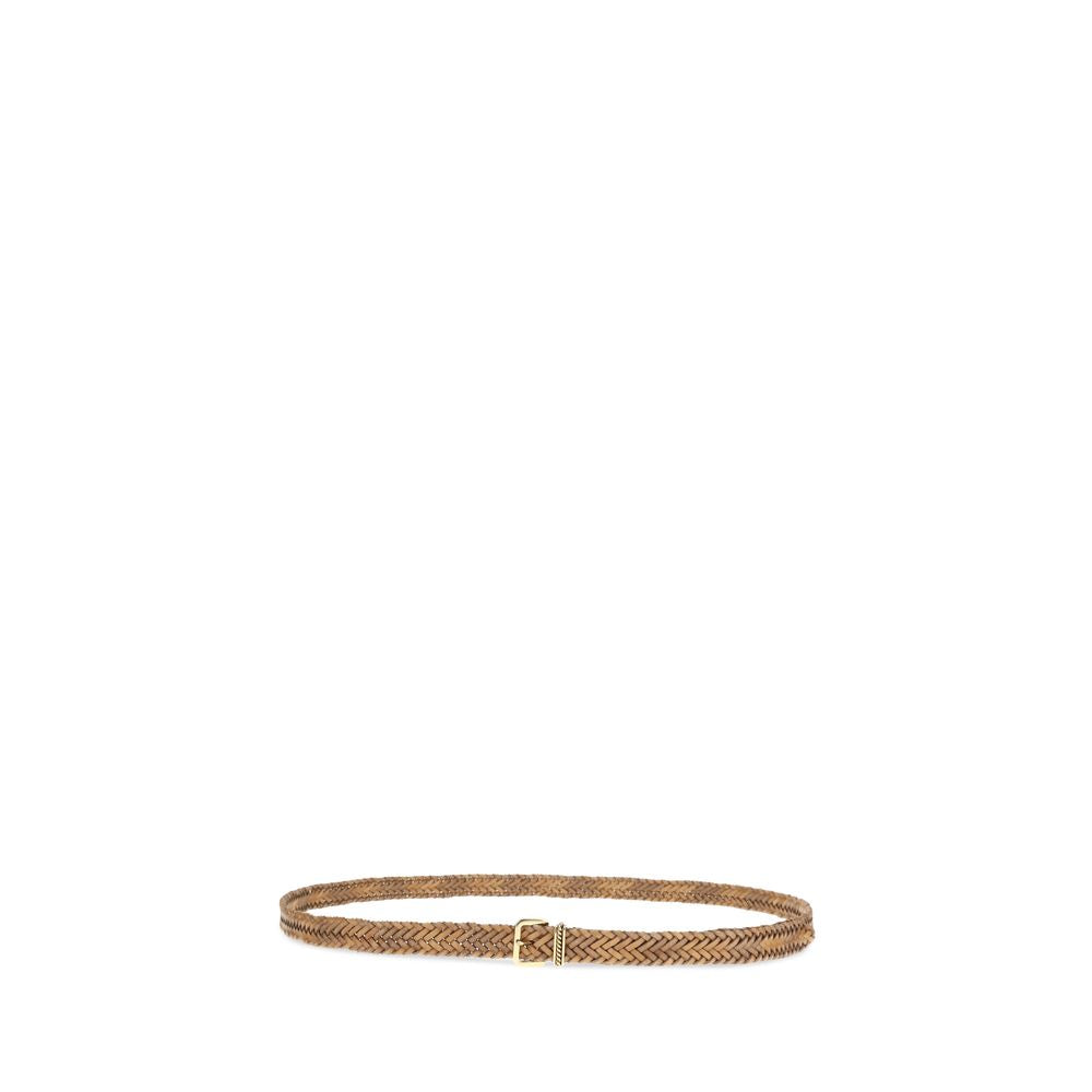 Etro Beige Leather Regular Belt