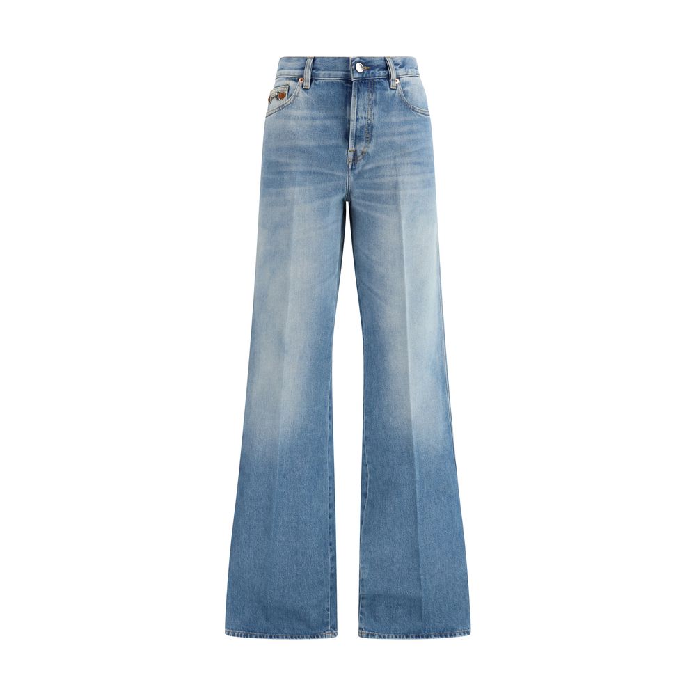 Gucci Blue Cotton Flared Jeans - PreLoved & Luxe