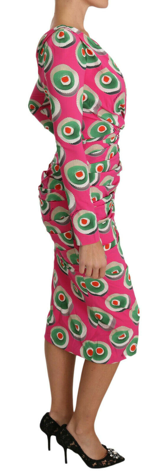 Dolce & Gabbana Pink Silk Cup Cake Sheath Stretch  Dress - PreLoved & Luxe