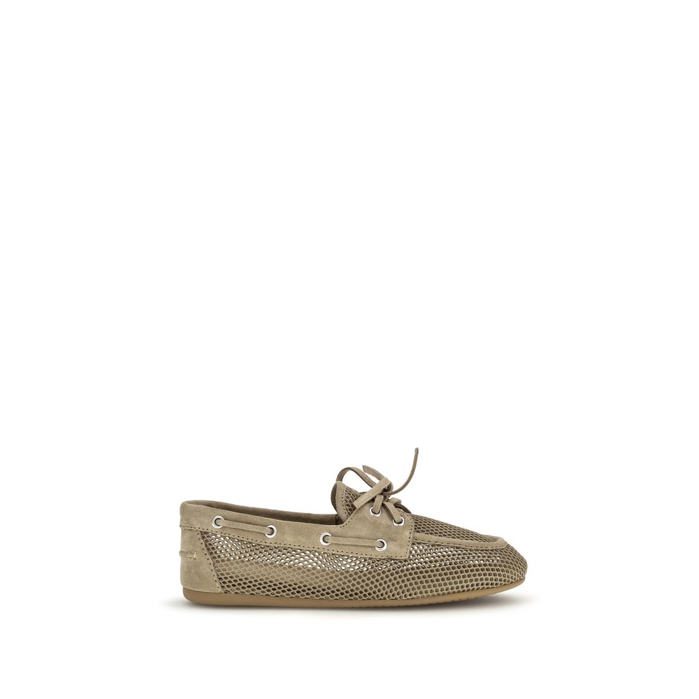 Miu Miu Beige Recycled Slip-On Loafers