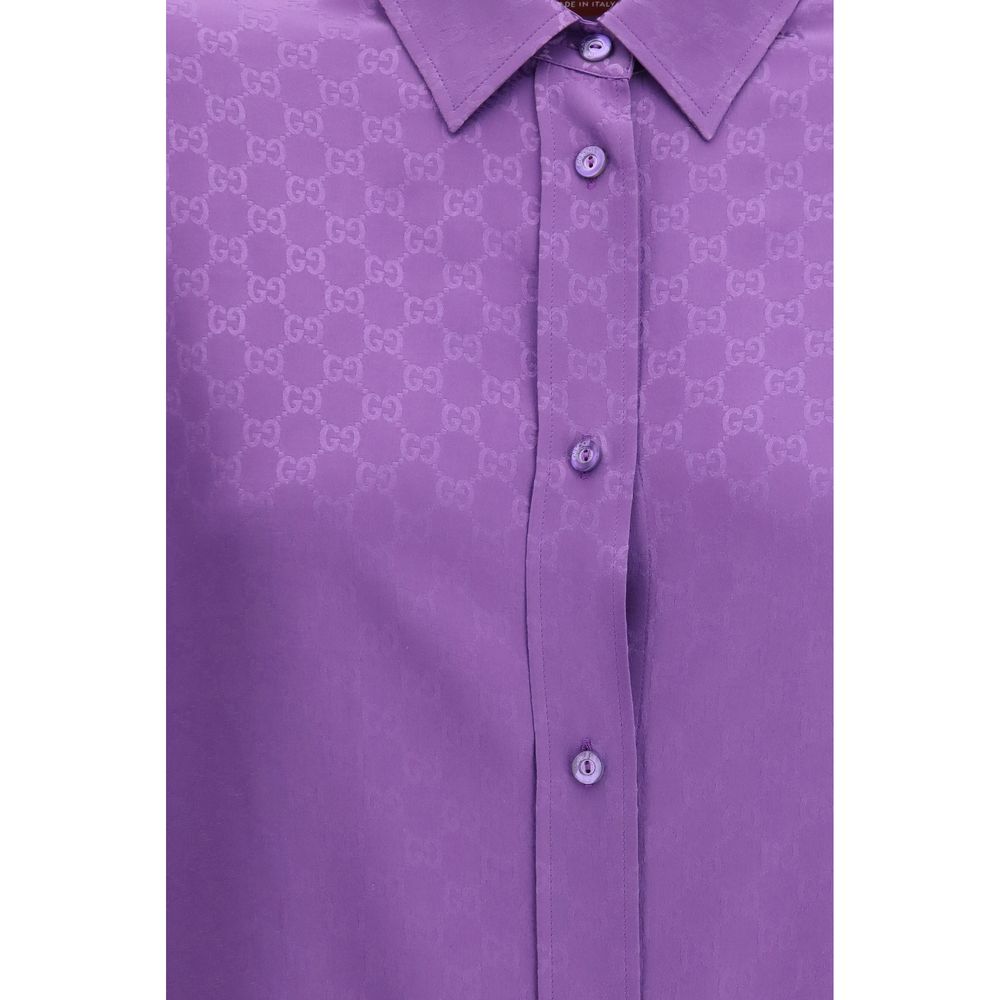 Gucci Purple Silk Shirt - PreLoved & Luxe