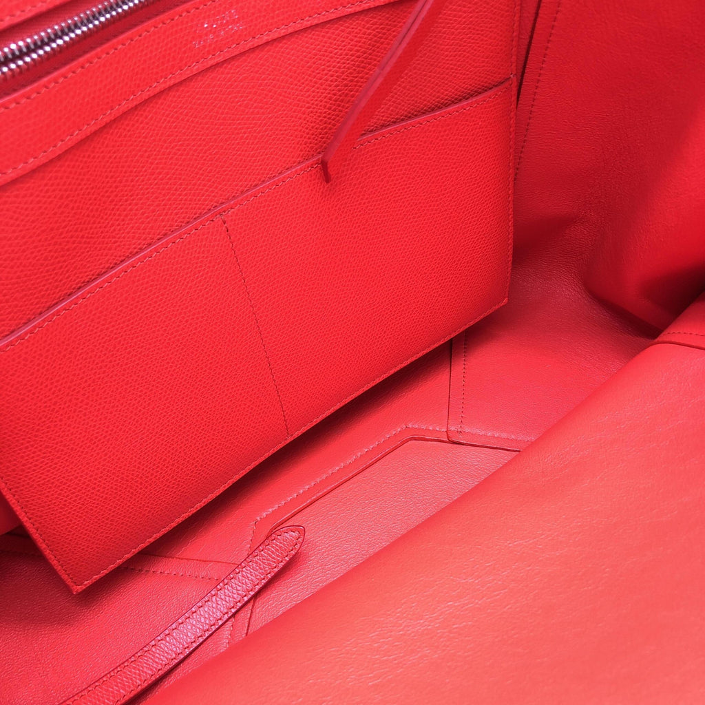 Celine Cabas Phantom Red Pebbled Leather Tote Bag - PreLoved & Luxe