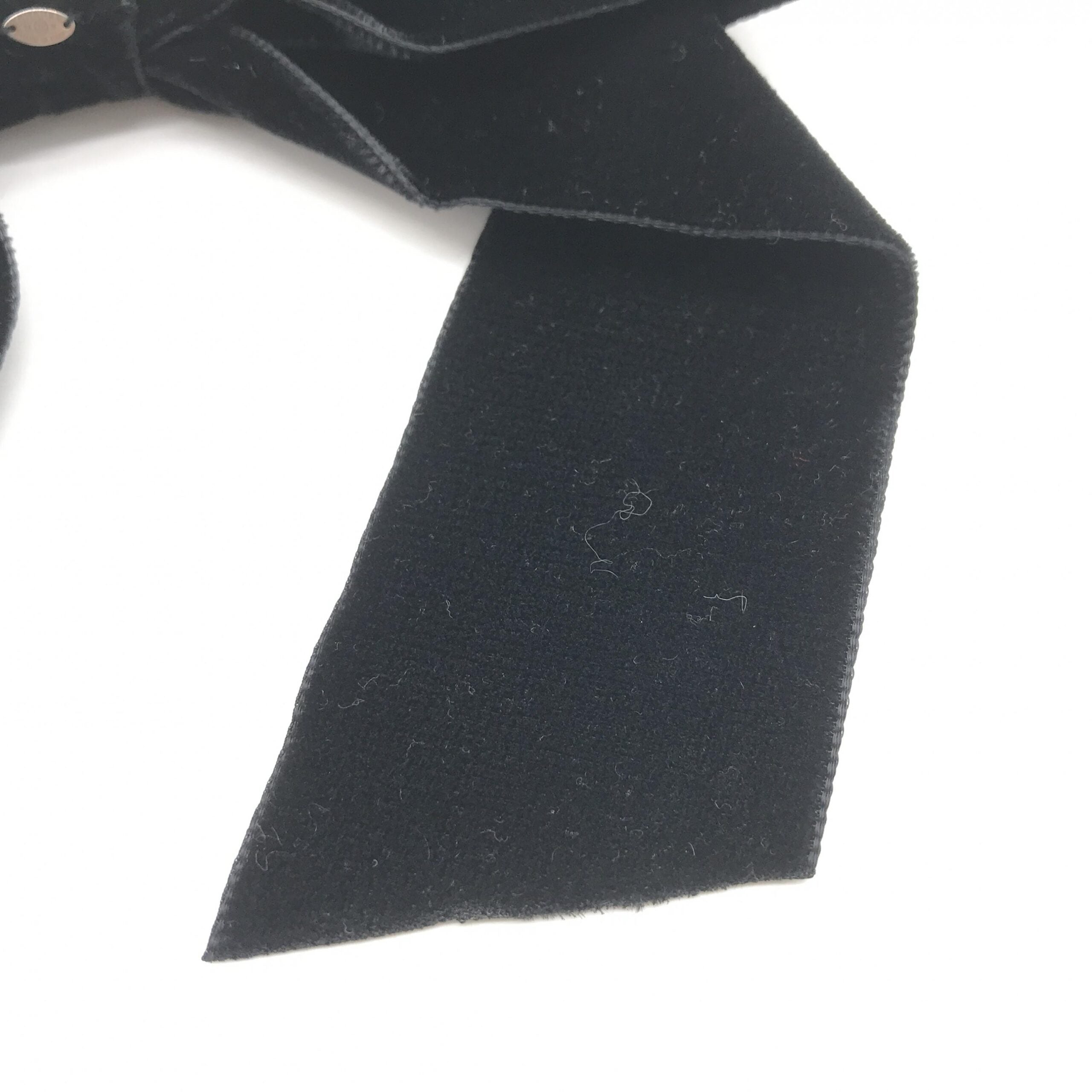 Chanel Black Velvet Bow Hair Clip