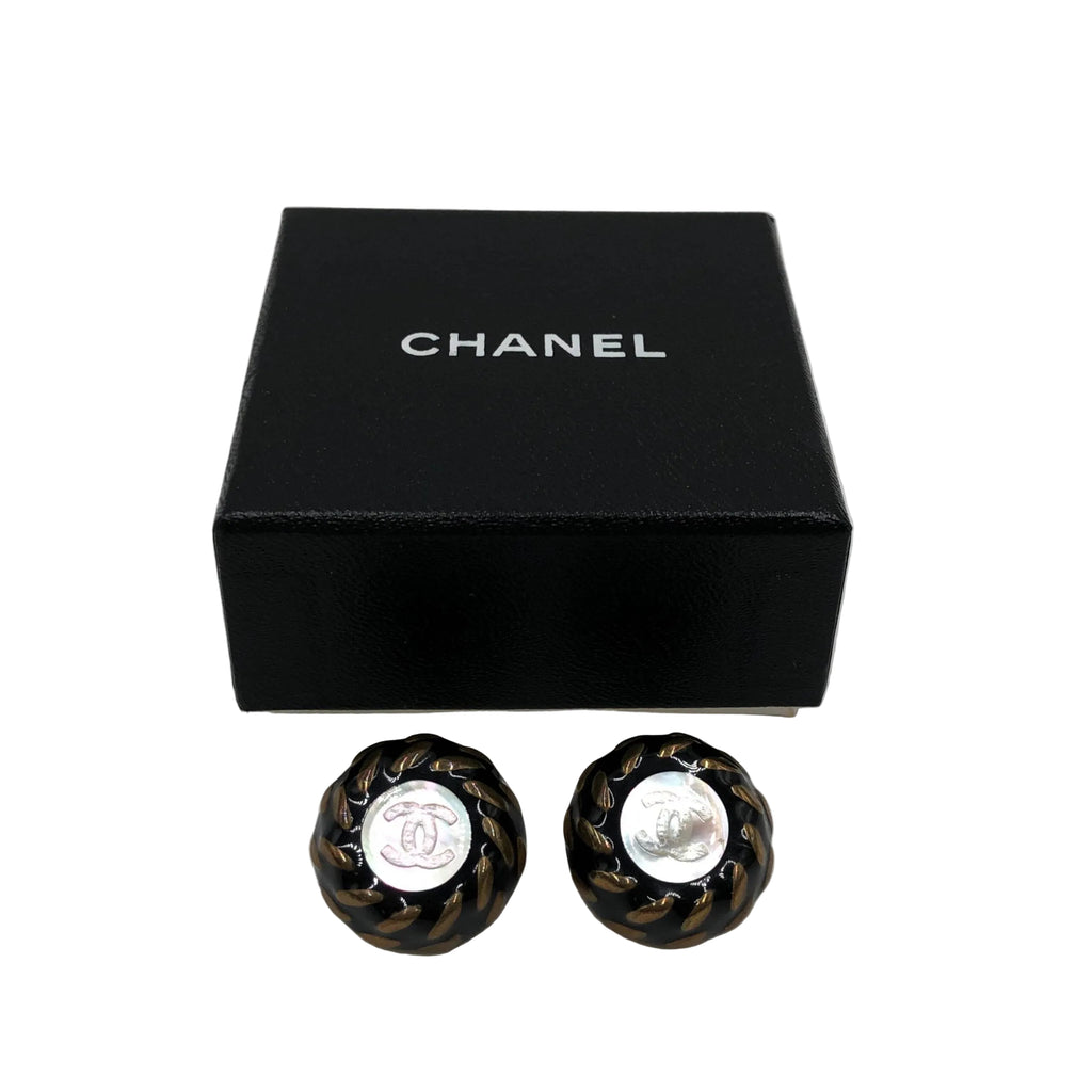 Chanel CC Button Clip-On Earrings - PreLoved & Luxe