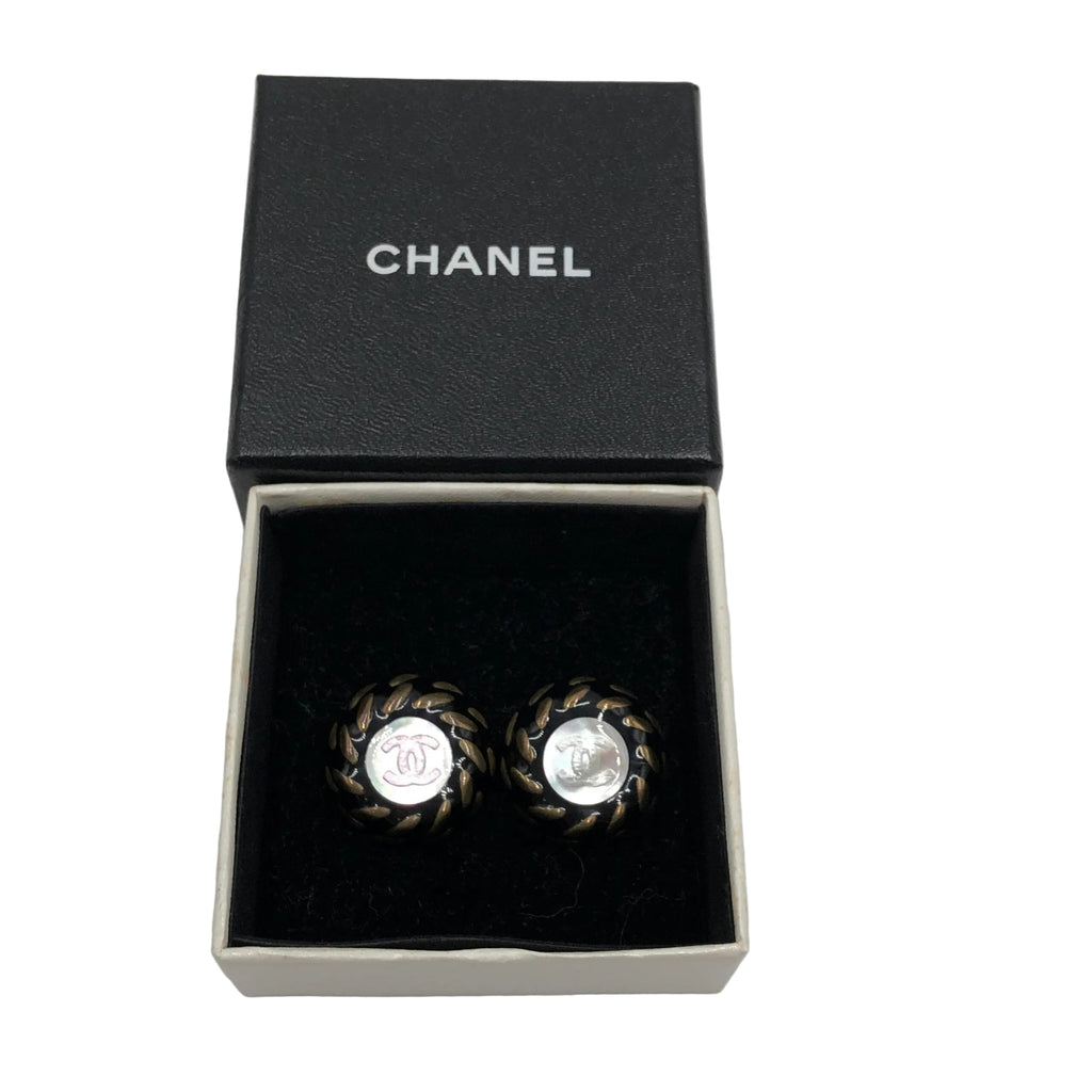 Chanel CC Button Clip-On Earrings - PreLoved & Luxe