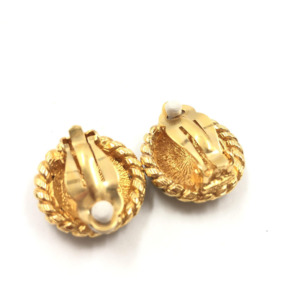 Chanel Gold Plated CC Clip On Earrings - PreLoved & Luxe