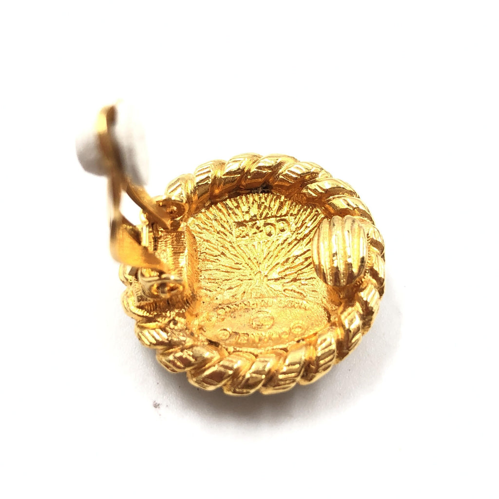 Chanel Gold Plated CC Clip On Earrings - PreLoved & Luxe