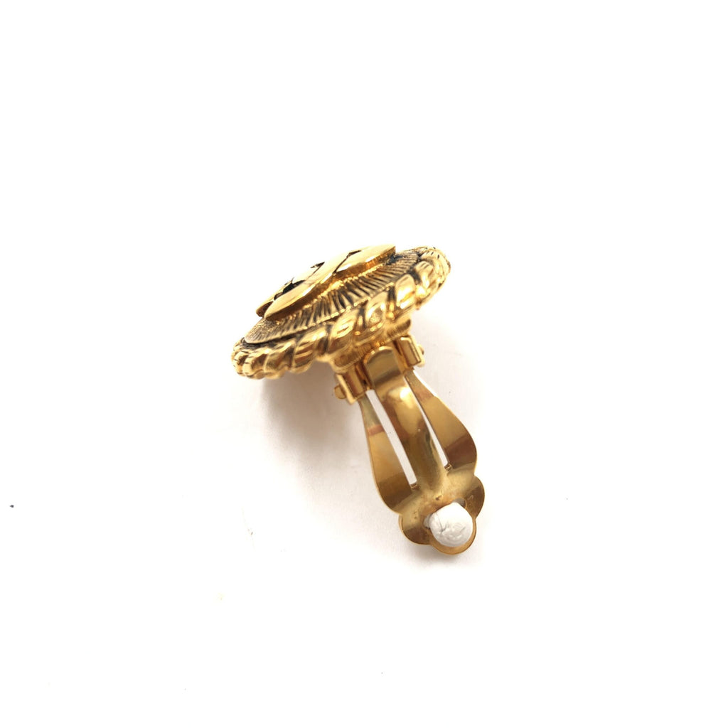 Chanel Gold Plated CC Clip On Earrings - PreLoved & Luxe