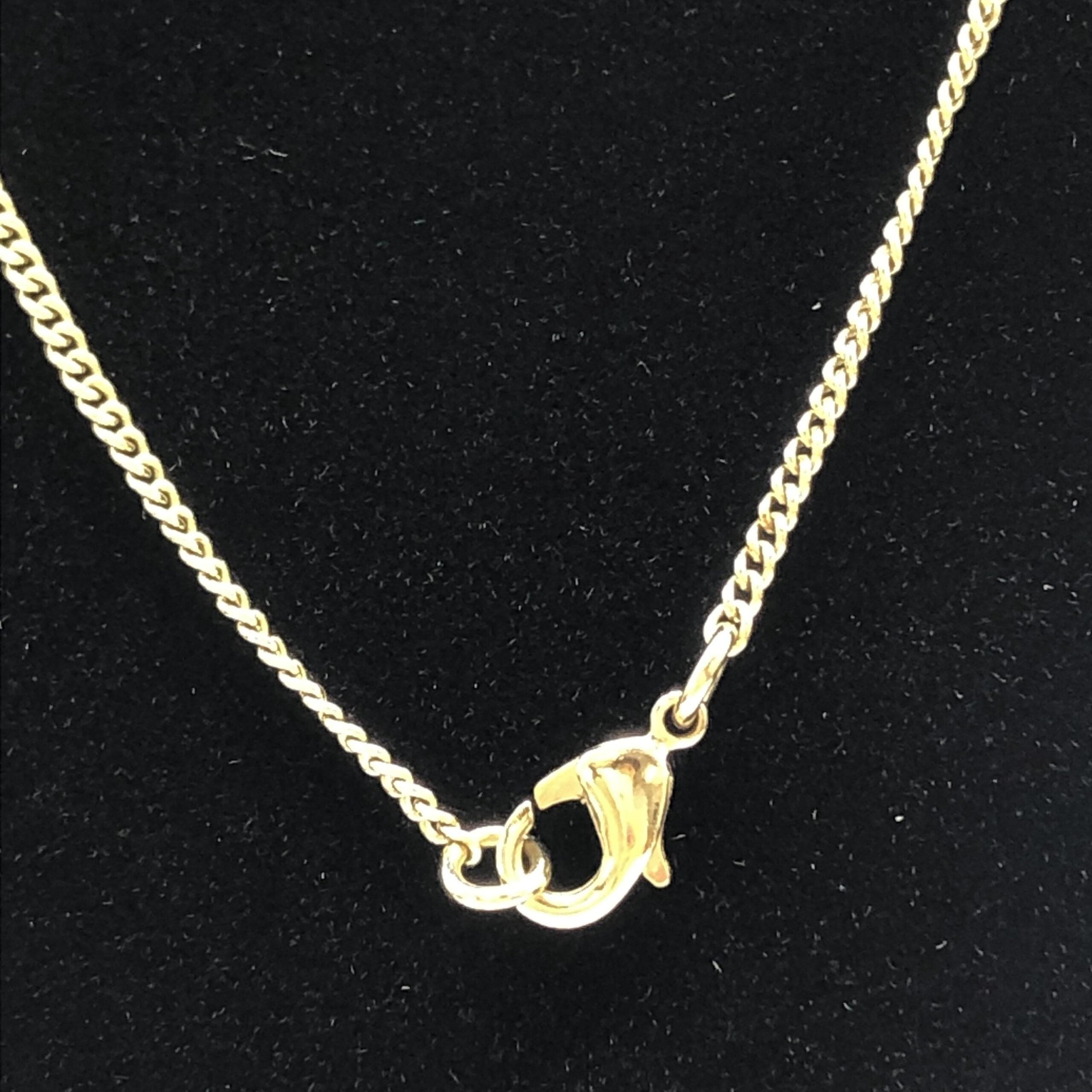 Pre-Owned Chanel Gold Tone CC Circle Pendant Necklace Gold  Women's AB (Very Good — between Lightly Used and Used)