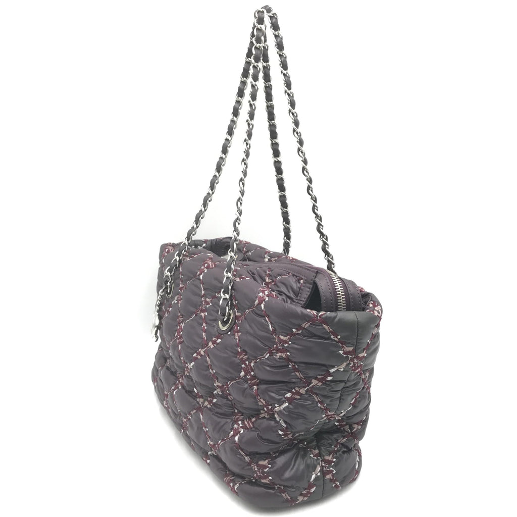 Chanel Paris-Byzance Chain Shoulder Bag Purple Nylon - PreLoved & Luxe