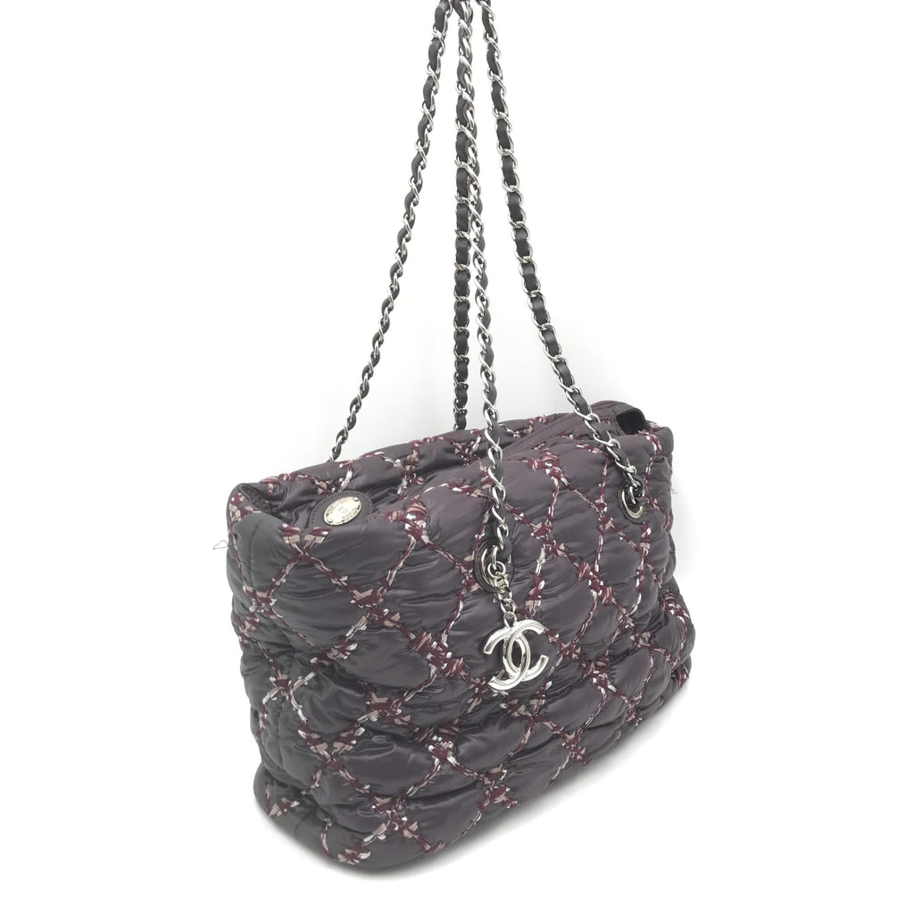 Chanel Paris-Byzance Chain Shoulder Bag Purple Nylon - PreLoved & Luxe