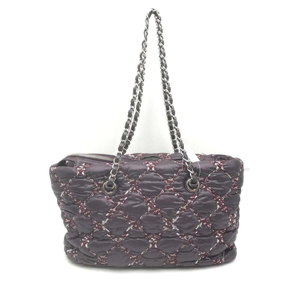 Chanel Paris-Byzance Chain Shoulder Bag Purple Nylon - PreLoved & Luxe