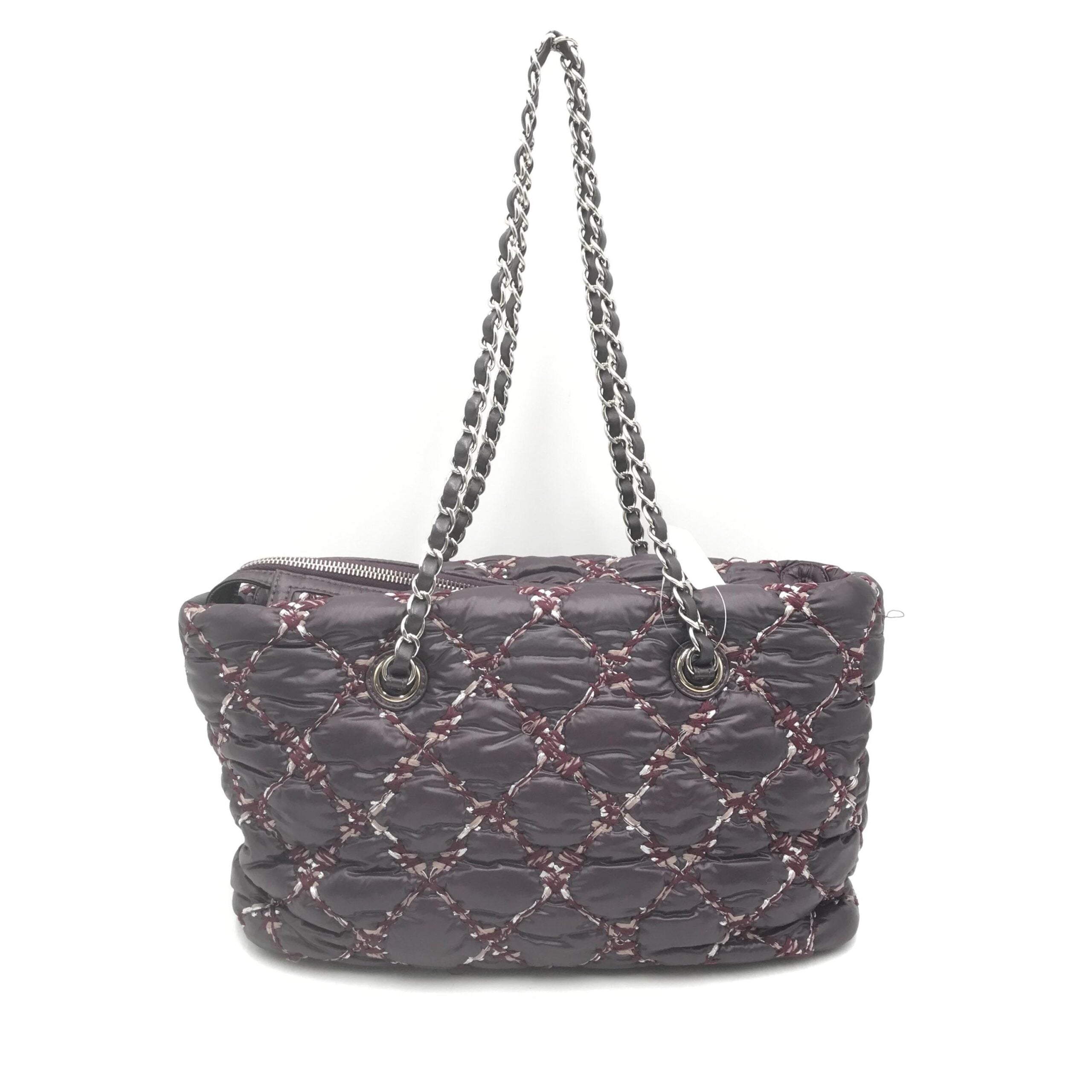 Chanel Paris-Byzance Chain Shoulder Bag Purple Nylon - PreLoved & Luxe