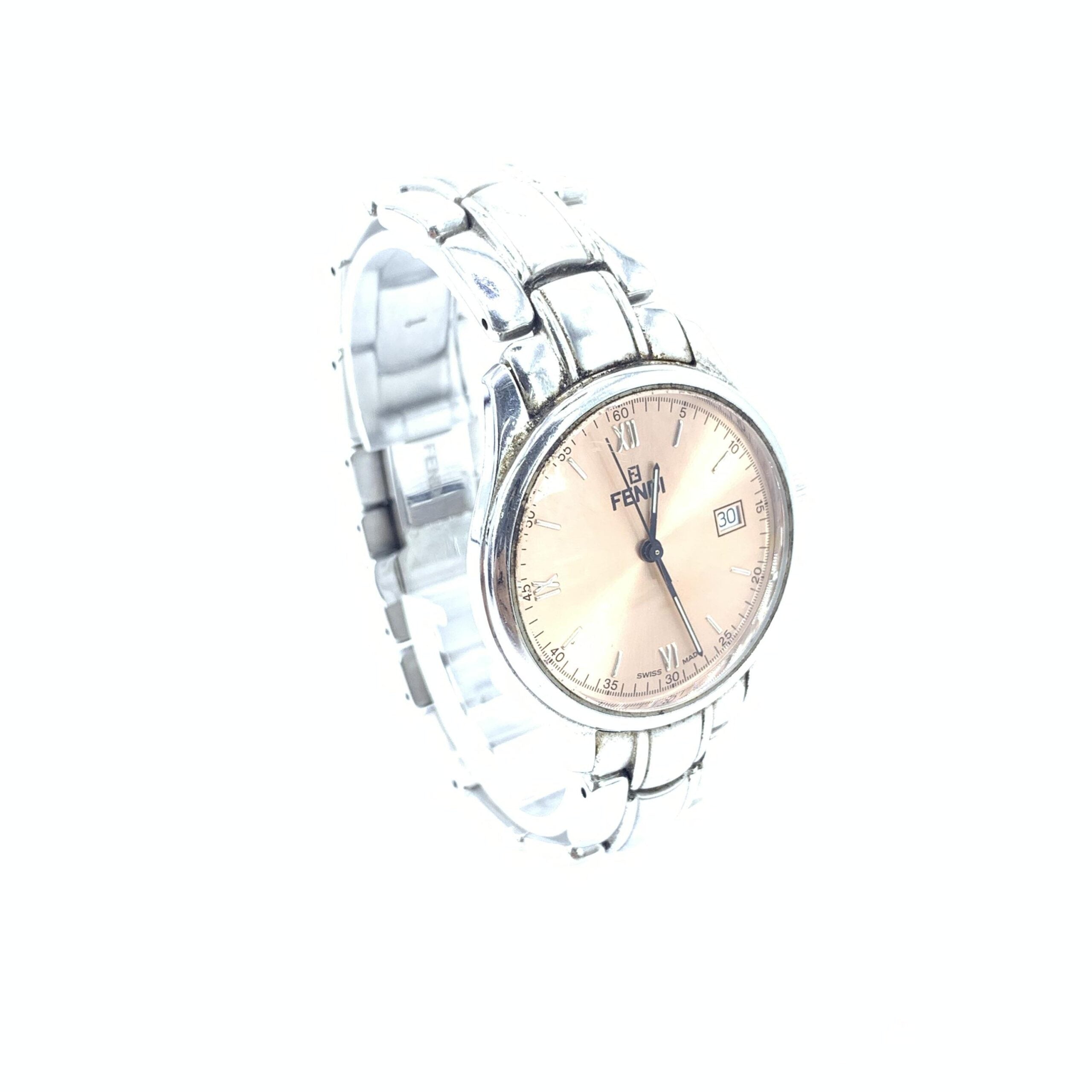 Fendi Pink Champagne Dial Quartz Watch, Stainless Steel - PreLoved & Luxe