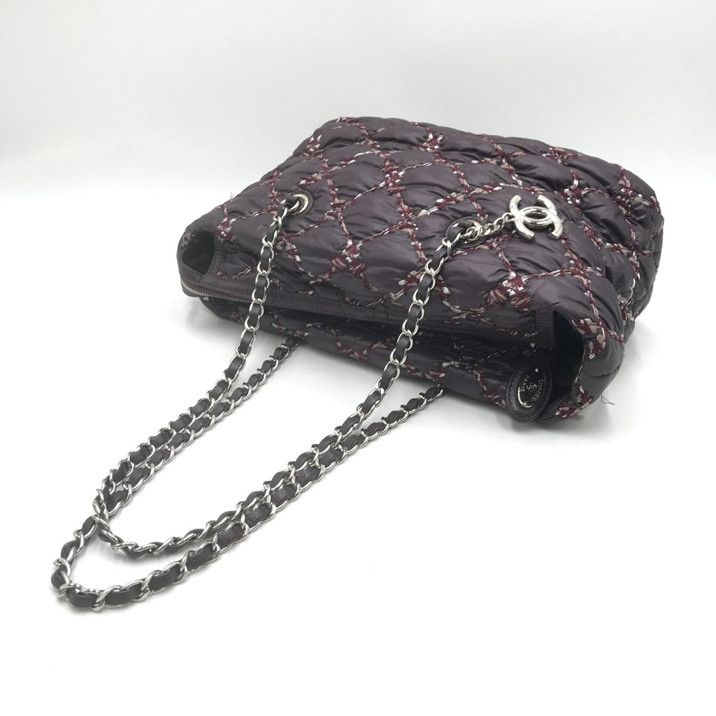 Chanel Paris-Byzance Chain Shoulder Bag Purple Nylon - PreLoved & Luxe