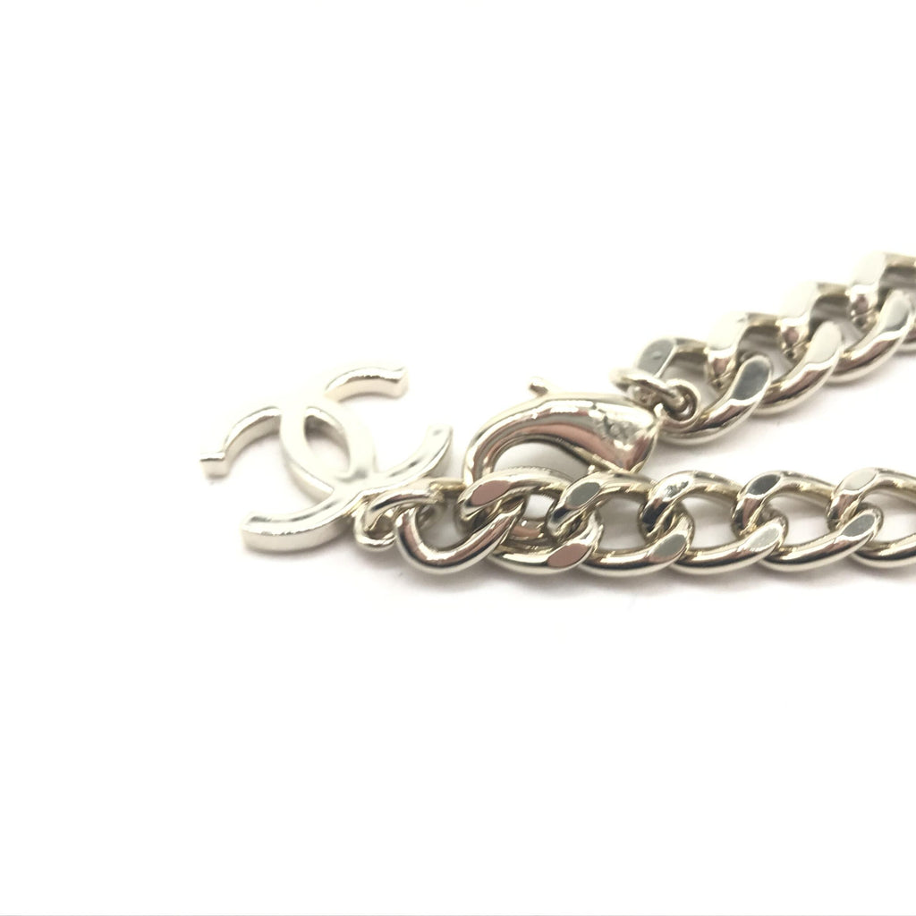 Chanel Silver Tone Curb Chain Link Necklace - PreLoved & Luxe