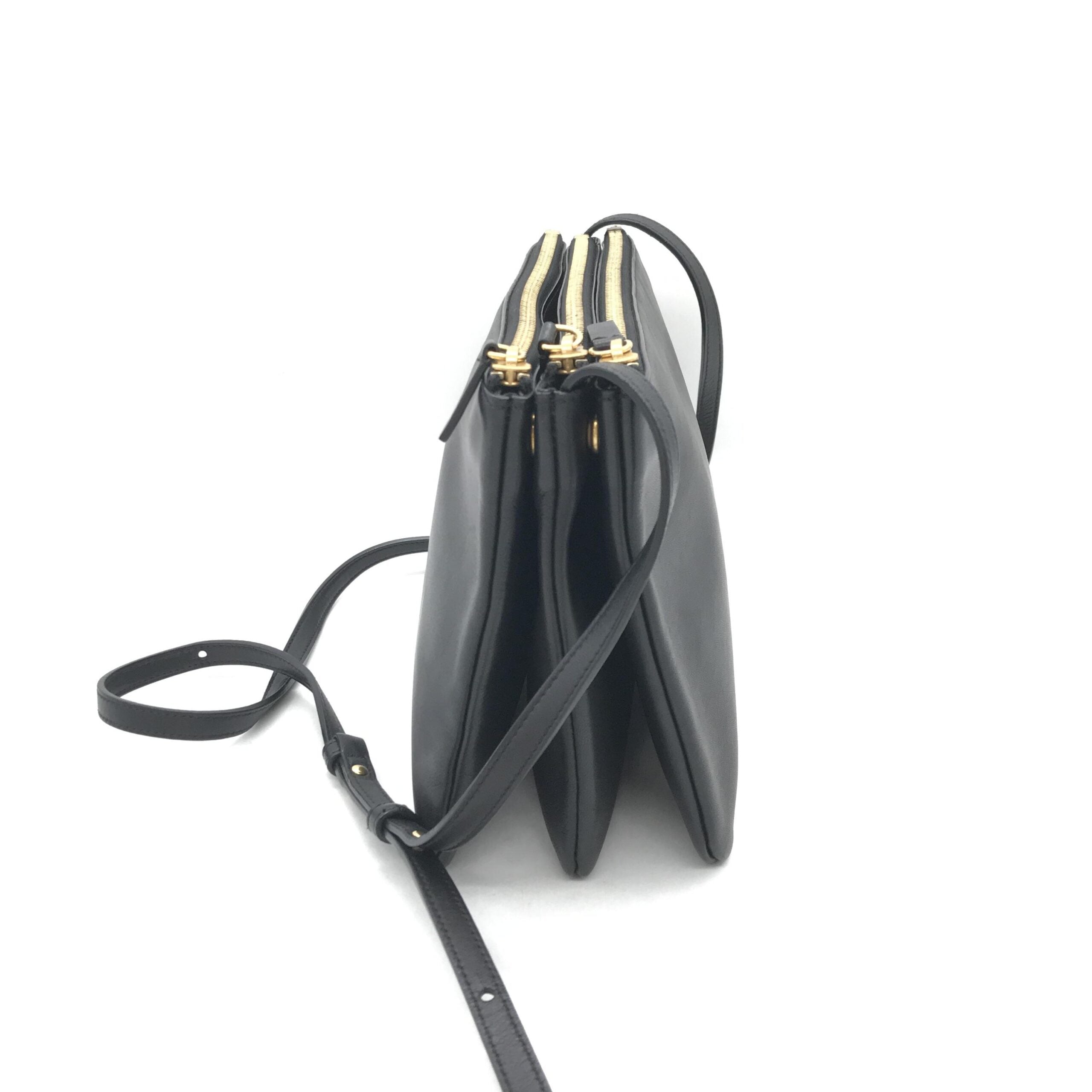 Celine Trio Black Leather Shoulder Bag - PreLoved & Luxe