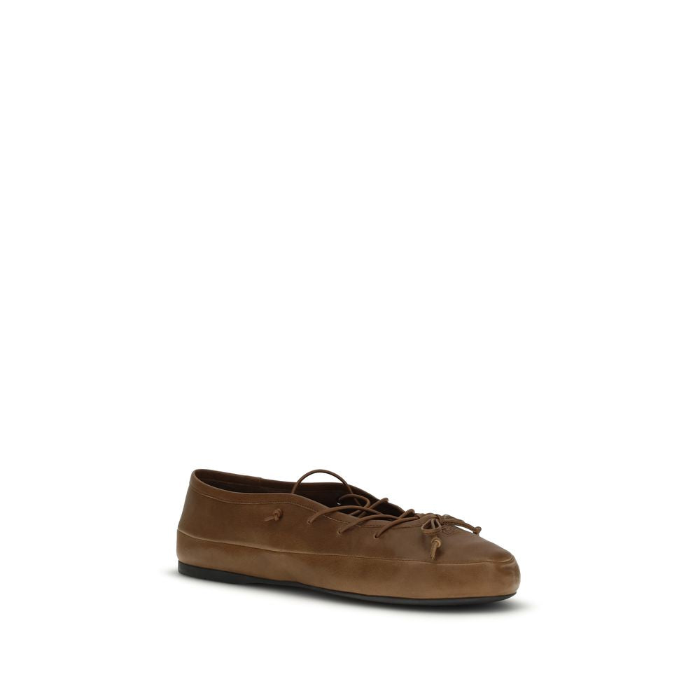 Miu Miu Brown Aries Aries Ballet Flats