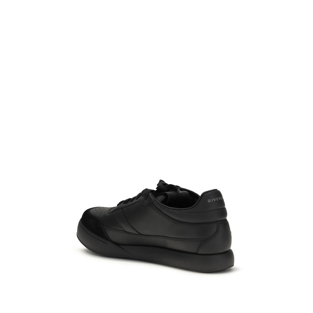 Givenchy Black Leather Low Top Sneakers