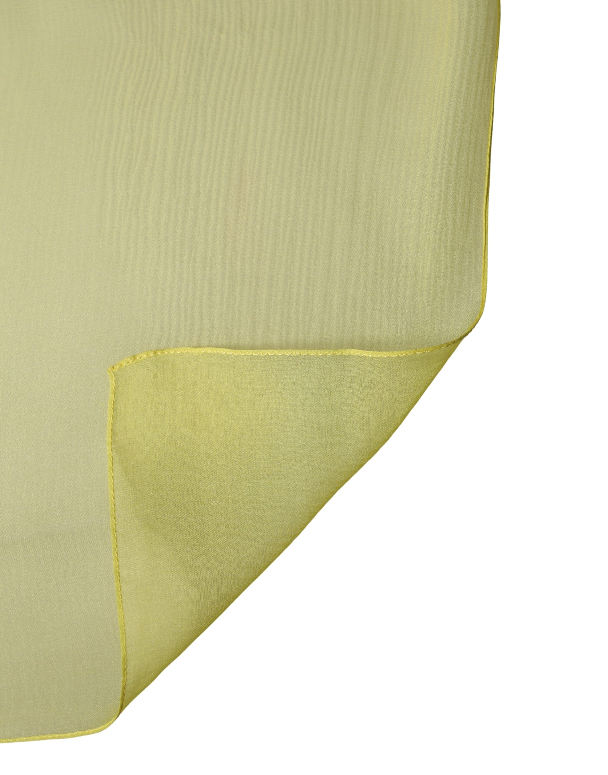 Dolce & Gabbana Yellow Silk Neck Wrap Shawl Foulard 120cm x 117cm Scarf