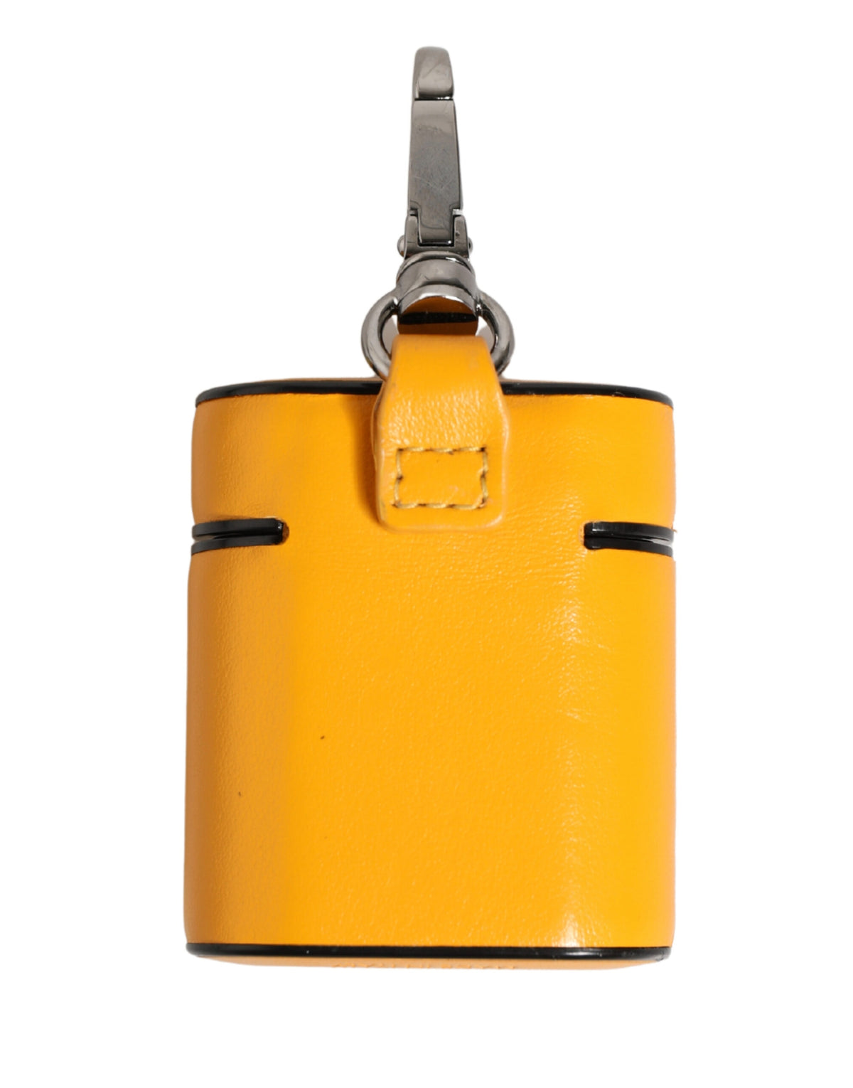 Dolce & Gabbana Case Yellow Leather Logo Flip Holder Strap Airpods