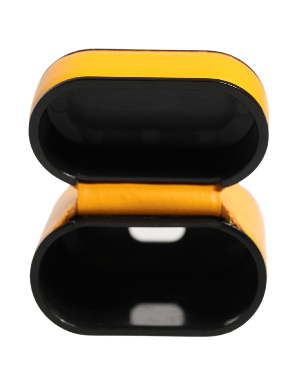 Dolce & Gabbana Case Yellow Leather Logo Flip Holder Strap Airpods